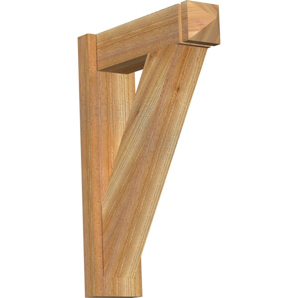 Ekena Millwork Traditional Rough Sawn Arts and Crafts Outlooker, Western Red Cedar, 6"W x 20"D x 28"H OUT06X20X28TRA03RWR - main